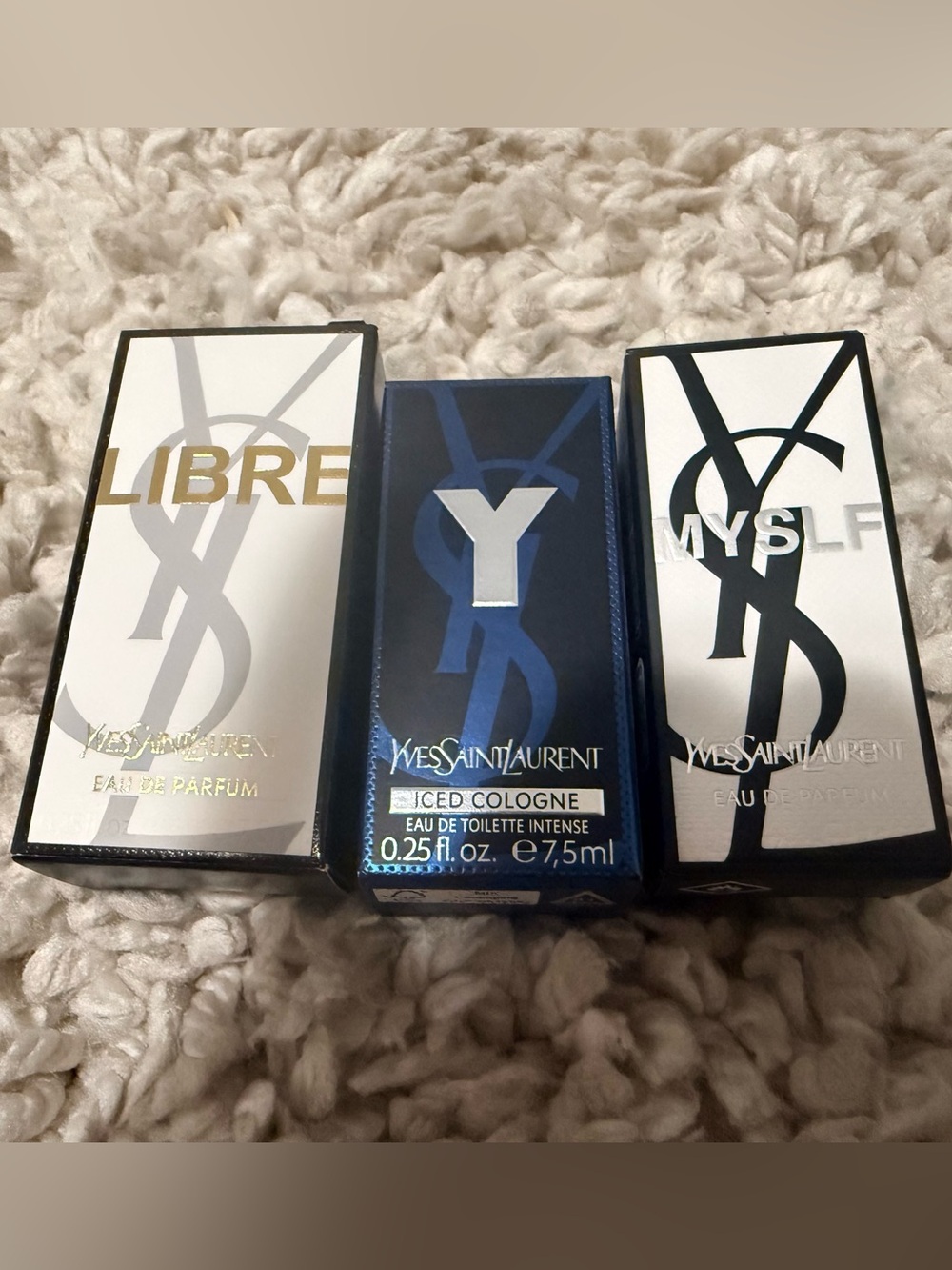 Yves Saint Laurent mini Travel size Parfume 3pcs and get Free Pouch YSL
